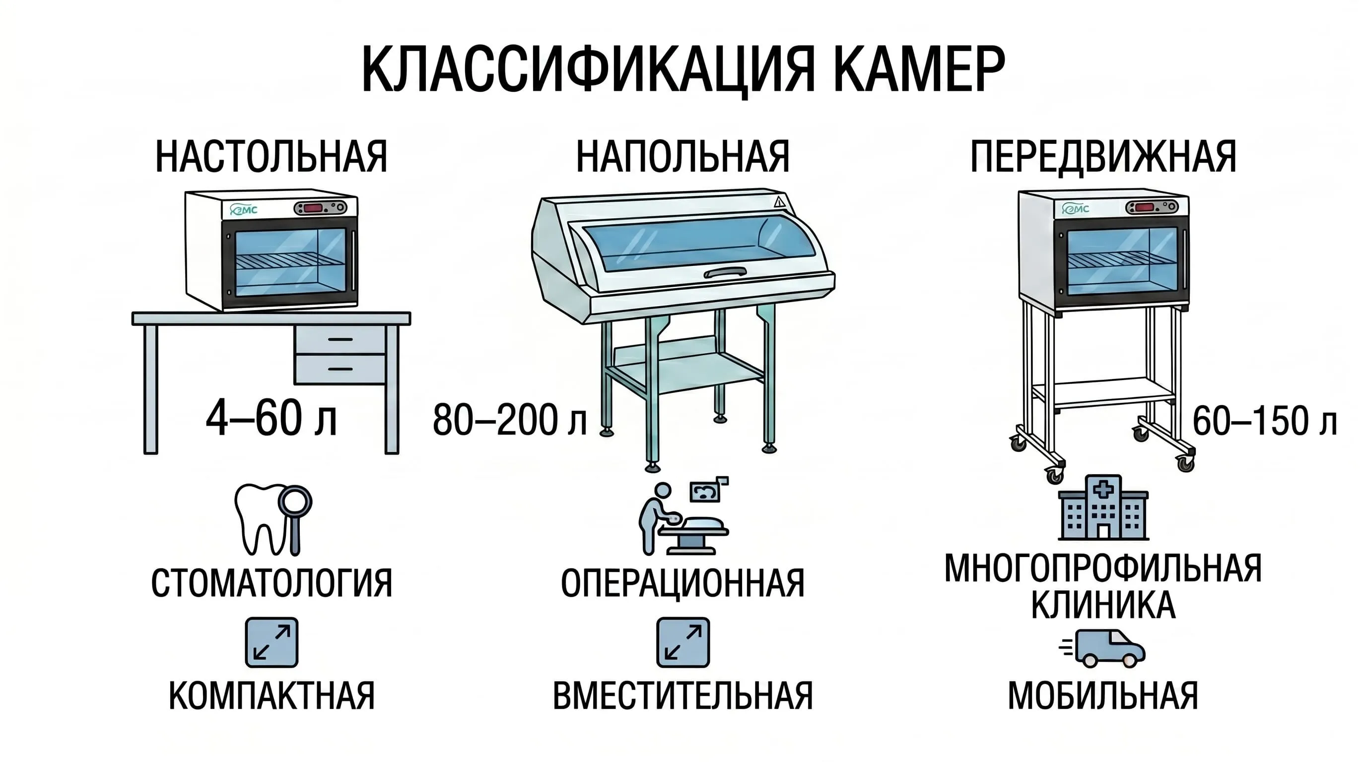 Бактерицидные камеры: виды, применение и особенности выбора