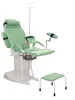 Кресло гинекологическое ДЗМО КГ-6 с ручной регулировкой высоты подколенников (зелёный)