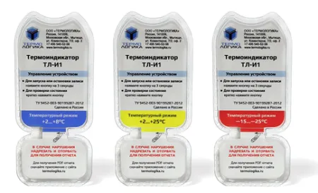Термоиндикатор перезапускаемый Термологика ТЛ-И1 (интервал "норма" +2°С...+8°С)