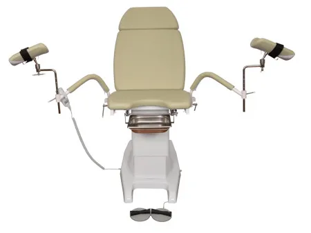 Кресло гинекологическое ДЗМО КГ-6 с ручной регулировкой высоты подколенников (бежевый)