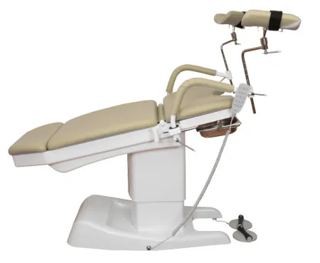 Кресло гинекологическое ДЗМО КГ-6 с ручной регулировкой высоты подколенников (бежевый)