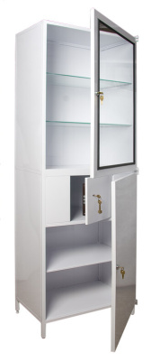 Шкаф медицинский с трейзером Диакомс ШМ-1 (корпус из крашенной стали)