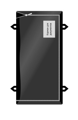 Мешок патологоанатомический СЗПИ, 1000х2100 мм, полиэтилен, петлевые ручки 2 пары, молния по 3 стор.