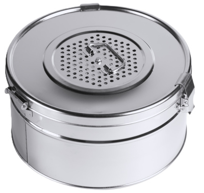 Коробка стерилизационная круглая с фильтрами Ока-Медик КСКФ-12 (12 л)