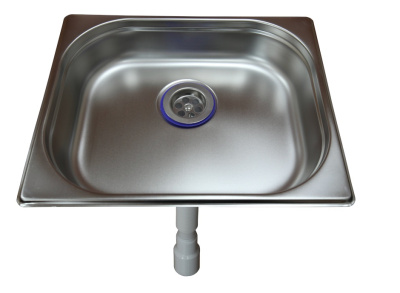 Тазик со сливом ДЗМО (изделие из нержавеющей стали)