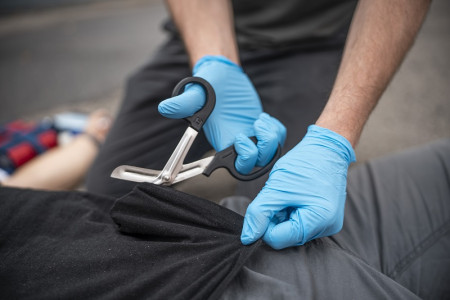 Ножницы для разрезания повязок Медплант (SCR-6031)