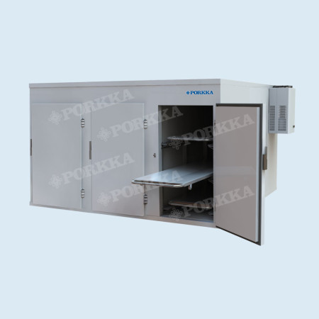 Холодильная камера для хранения тел умерших Поркка 3МУ3 (9 мест, 3 секции, 3 двери) (крашенная сталь, температура -5...+5 °С)