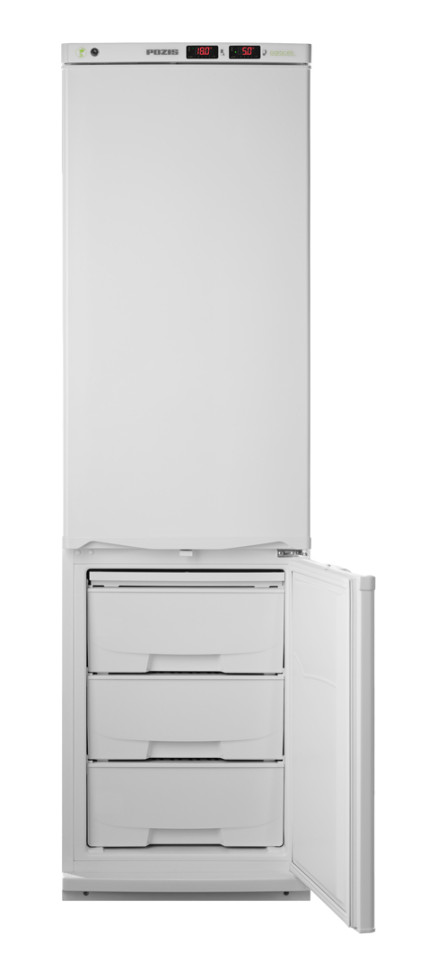Холодильник лабораторный комбинированный Pozis ХЛ-340-1 (270 л/130 л) (верхняя дверца металлическая, нижняя дверца металлическая, арт. 263WV)