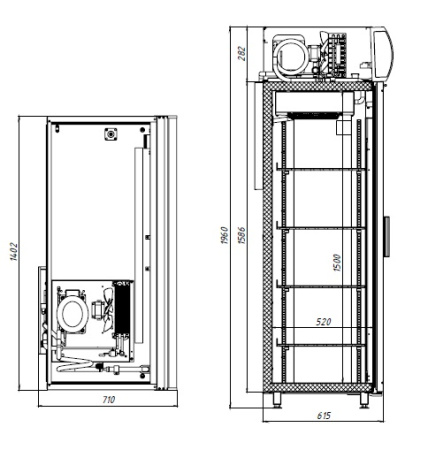 Холодильник фармацевтический Polair ШХФ-1,0 ДС (1 000 л) (корпус из оцинкованной стали)