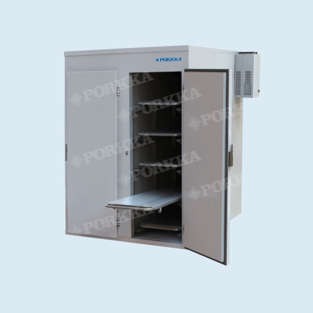 Холодильная камера для хранения тел умерших Поркка 2МУ5 (10 мест, 2 секции, 2 двери) (нержавеющая сталь, температура до -25 °С)