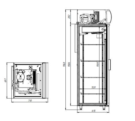 Холодильник фармацевтический Polair ШХФ-0,5 ДС (500 л) (корпус из оцинкованной стали)