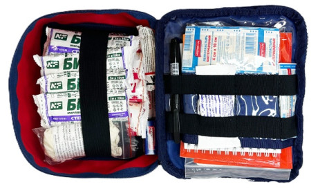 Аптечка для оказания первой помощи универсальная Медплант (в сумке-чехле Волонтер-6, арт. 1660)