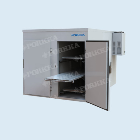 Холодильная камера для хранения тел умерших Поркка 2МУ3 (6 мест, 2 секции, 2 двери) (нержавеющая сталь, температура -5...+5 °С)