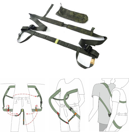 Ременное устройство для переноса пострадавших Медплант РУП (многоразовый, арт. 1328)