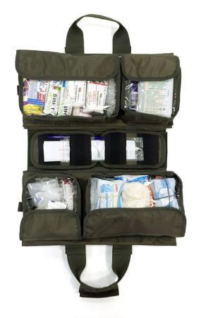 Набор первой помощи НПП, в сумке-трансформере универсальной раскладной оливковой Медплант СУРт-01 (исполнение 1, арт. 1446)