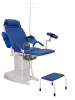 Кресло гинекологическое ДЗМО КГ-6 с электрической регулировкой высоты подколенников (синий)
