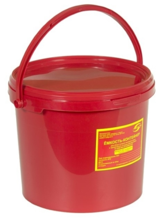 Контейнер для органических отходов Респект, класс В (6 л) (красный)
