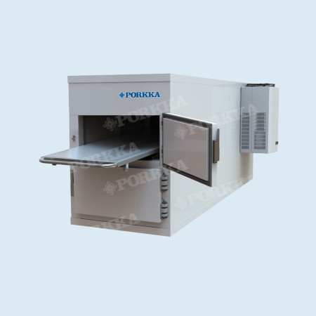 Холодильная камера для хранения тел умерших Поркка МУ2-2Д (2 места, 1 секция, 2 двери) (нержавеющая сталь, температура до -25 °С)