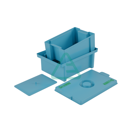 Контейнер для дезинфекции и стерилизации Еламед ЕДПО-1С (1 л) (синий)